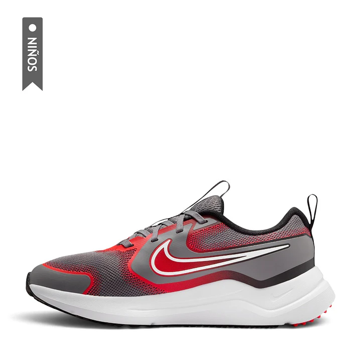 Tenis Nike Cosmic Runner Gs Niño-Gris/Rojo 3
