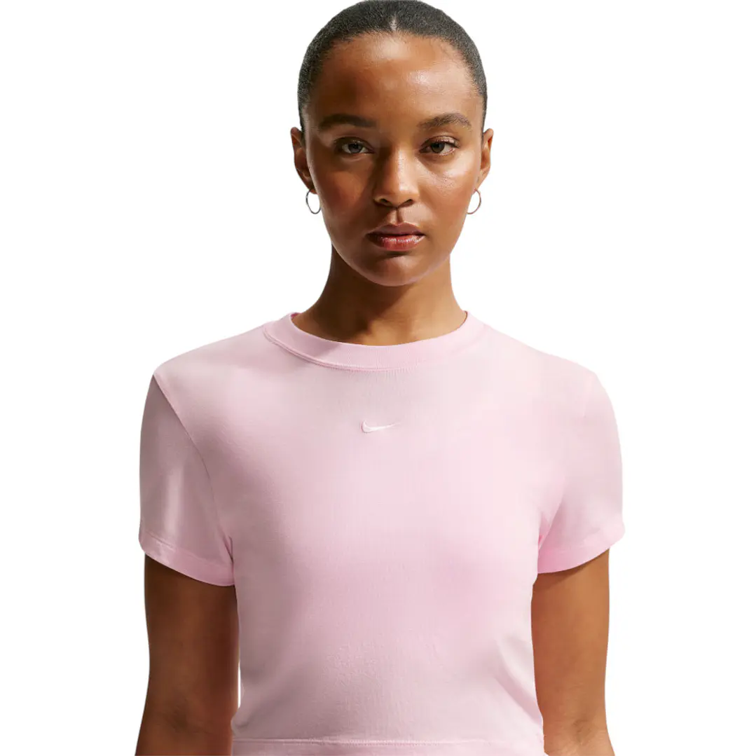 Camiseta Nike Sportswear Chill Knit Mujer-Rosa 1