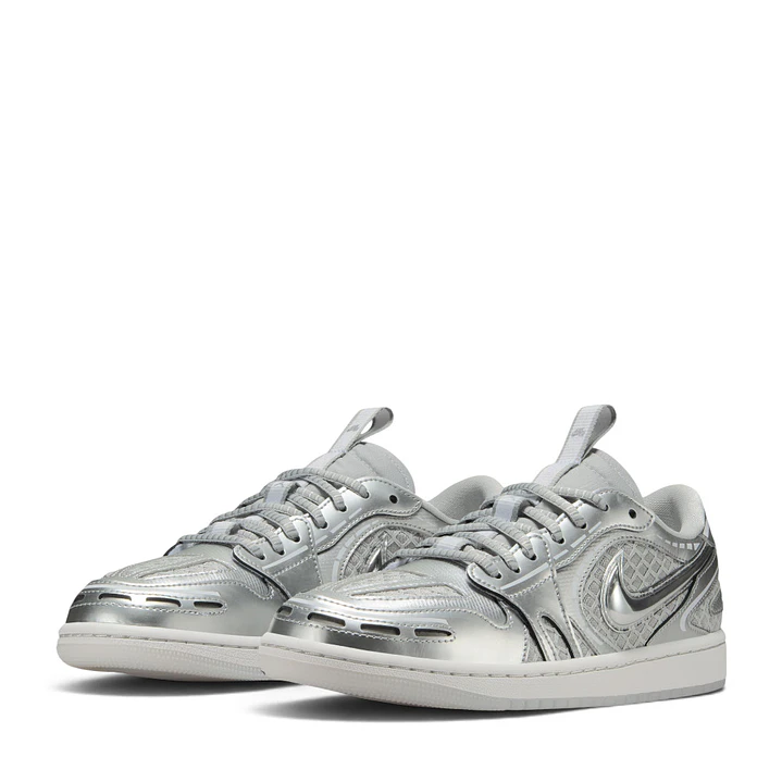 Tenis Nike Air Jordan 1 Low Method Mujer-Plateado 4