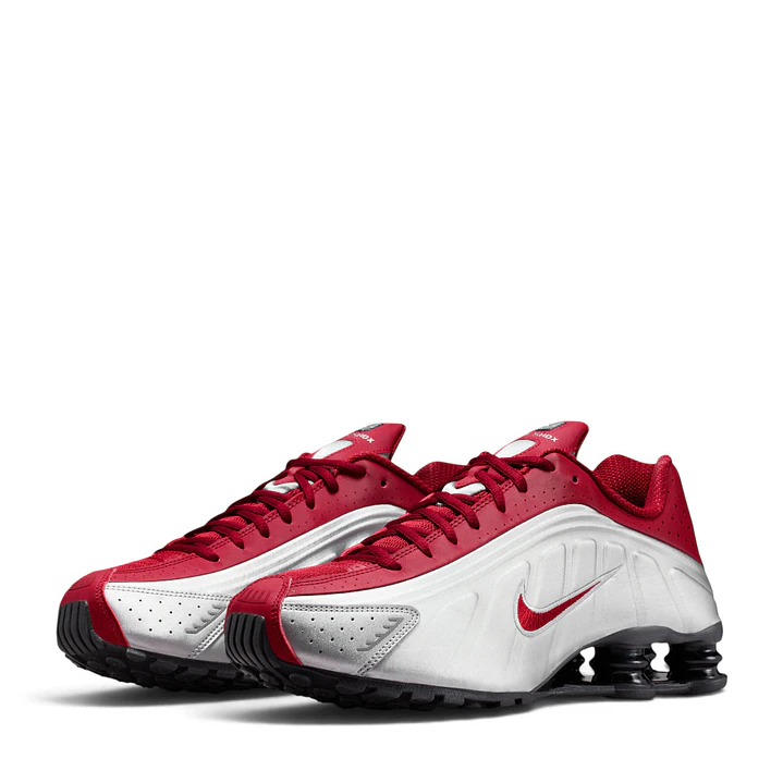 Tenis Nike Shox R4 Hombre-Blanco/Rojo 4