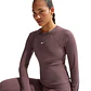 Camiseta Manga Larga Nike Chill Knit Mujer-Vinotinto - Miniatura 3