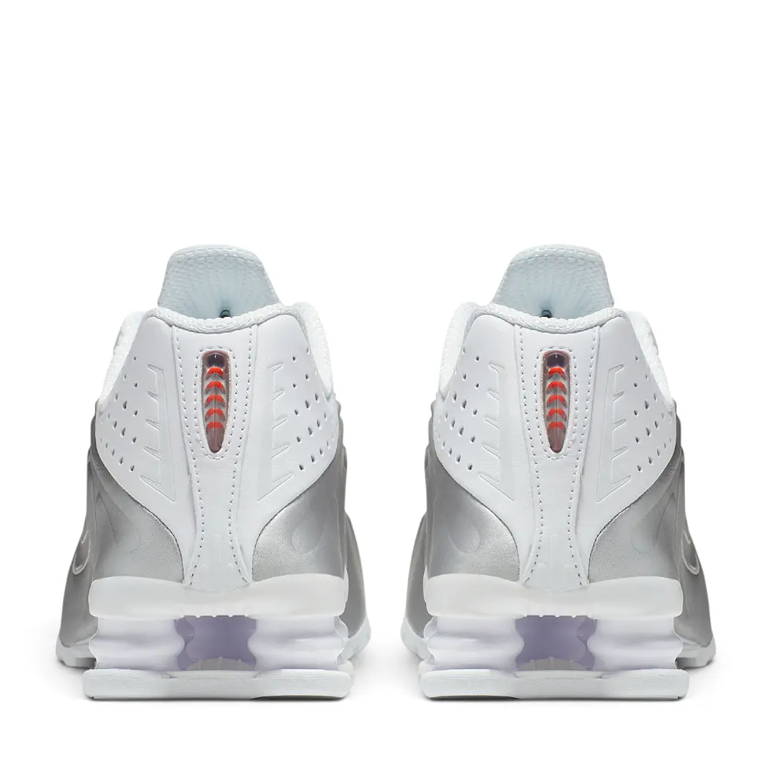 Tenis Nike Shox R4 Mujer-Blanco 5