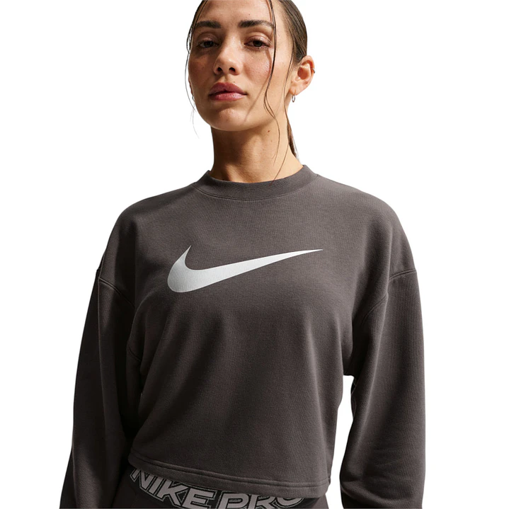 Sueter Nike Crew Neck Mujer-Gris 1