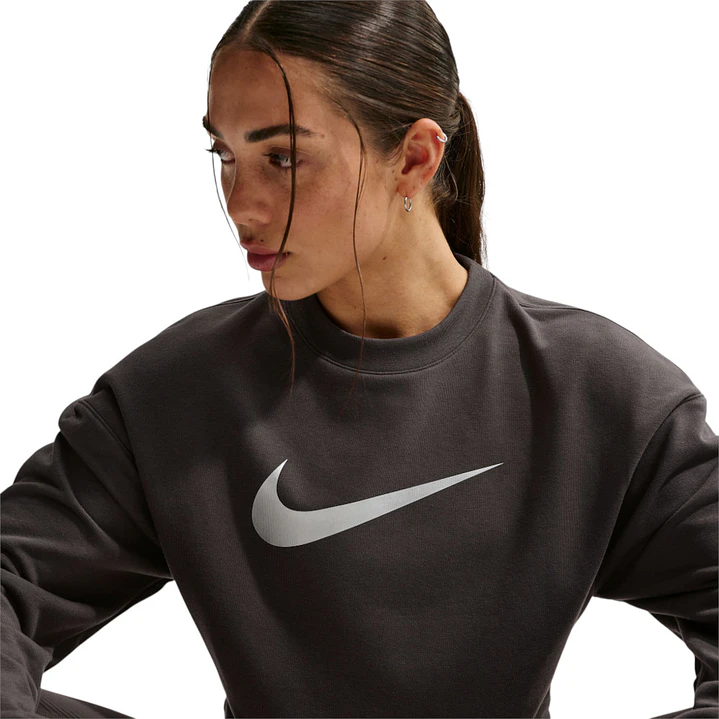 Sueter Nike Crew Neck Mujer-Gris 3