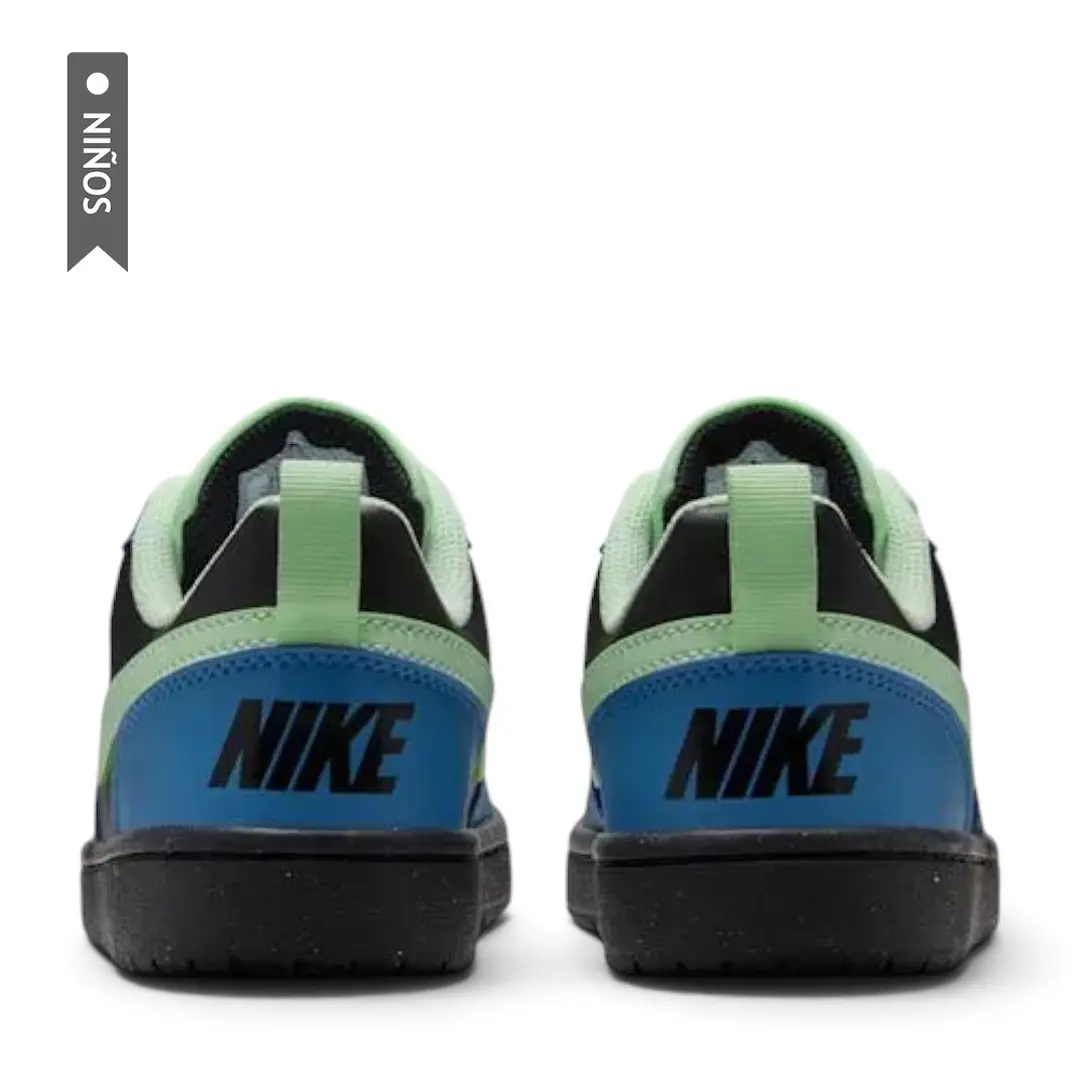 Tenis Nike Court Borough Low Recraft De Niño-Negro/Azul 5