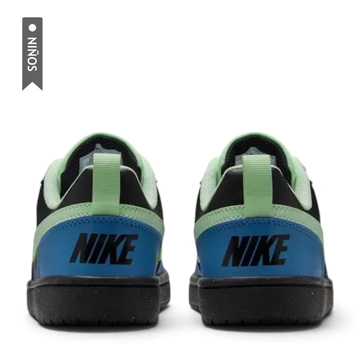 Tenis Nike Court Borough Low Recraft De Niño-Negro/Azul 5