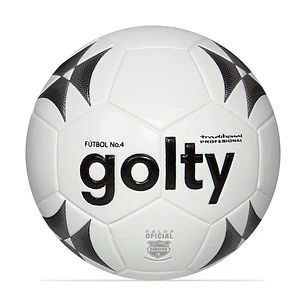 Balon Golty Futbol Prof Traditional #4-Blanco/ Negro