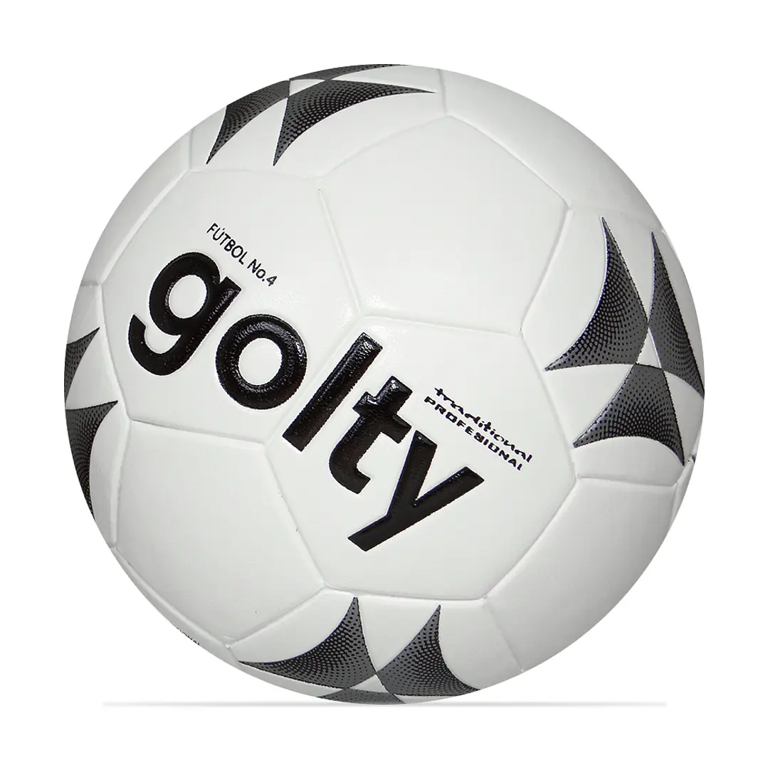 Balon Golty Futbol Prof Traditional #4-Blanco/ Negro 2