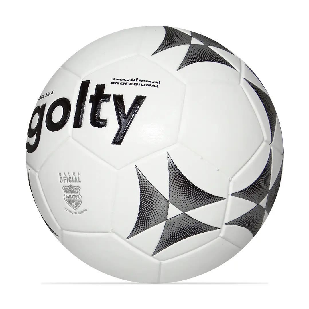 Balon Golty Futbol Prof Traditional #4-Blanco/ Negro 3