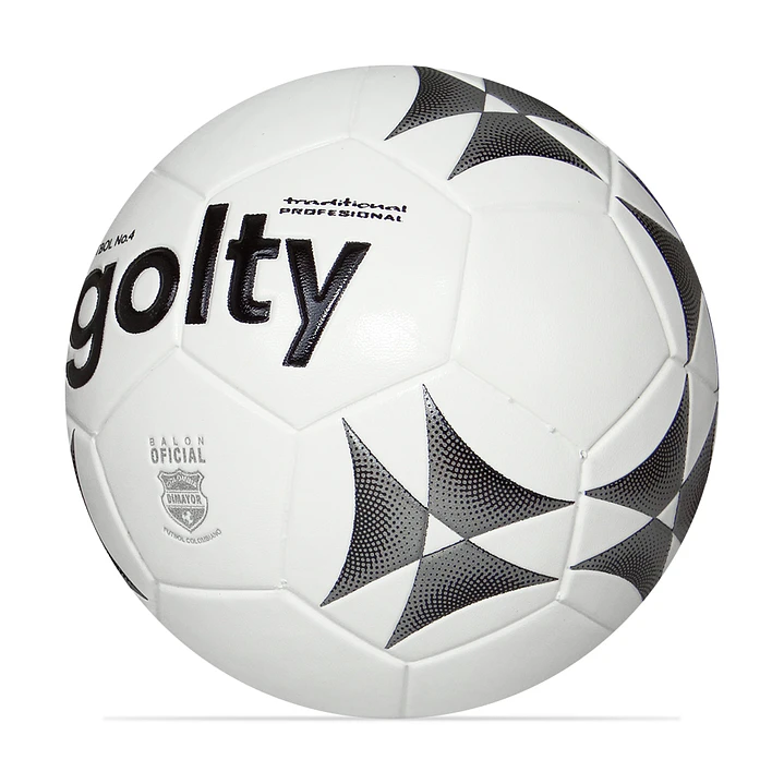 Balon Golty Futbol Prof Traditional #4-Blanco/ Negro 3