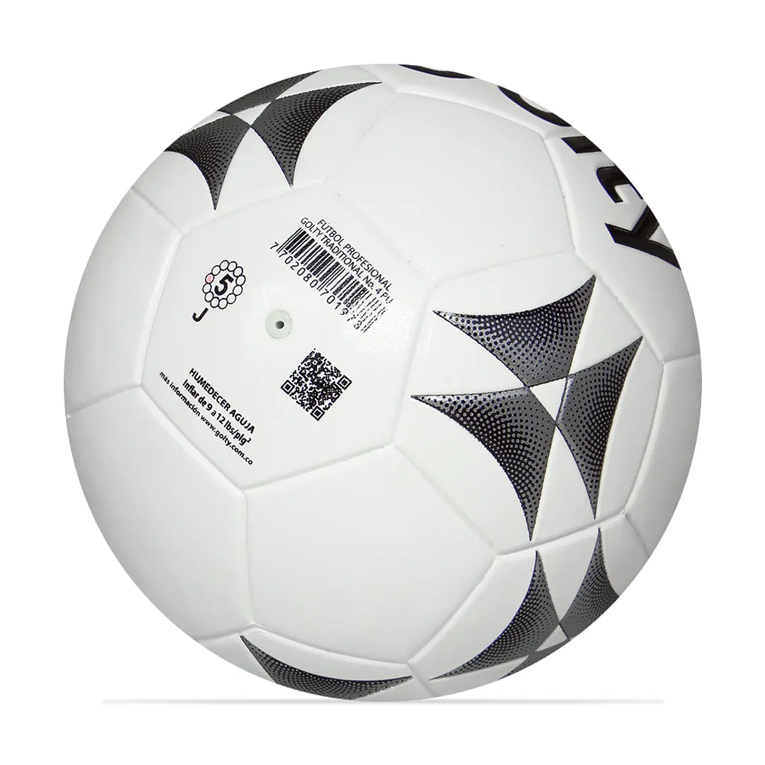Balon Golty Futbol Prof Traditional #4-Blanco/ Negro 4