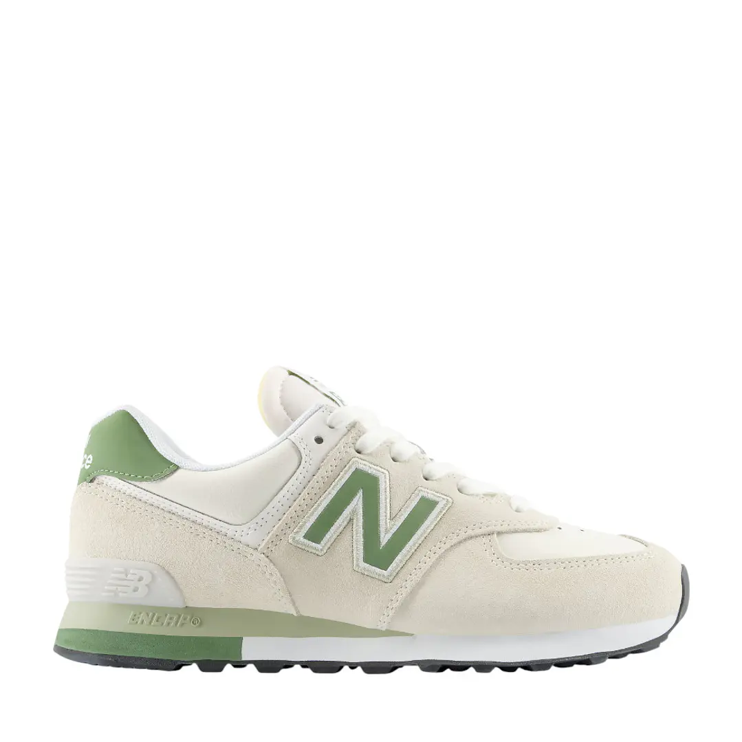 Tenis New Balance 574 Hombre-Beige/Verde 1