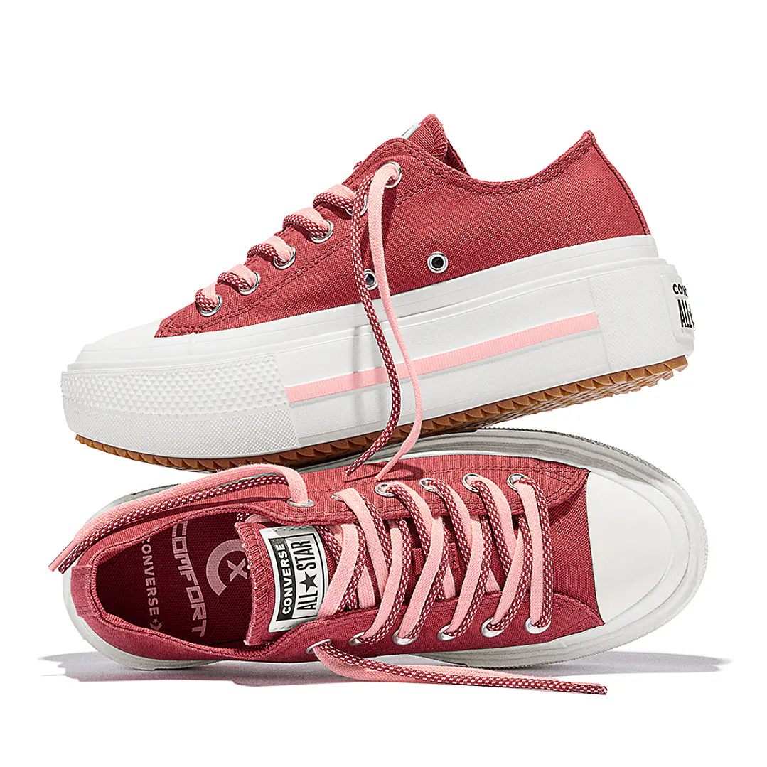 Tenis Converse Ctas Lift Double Stack Mujer-Rojo 6