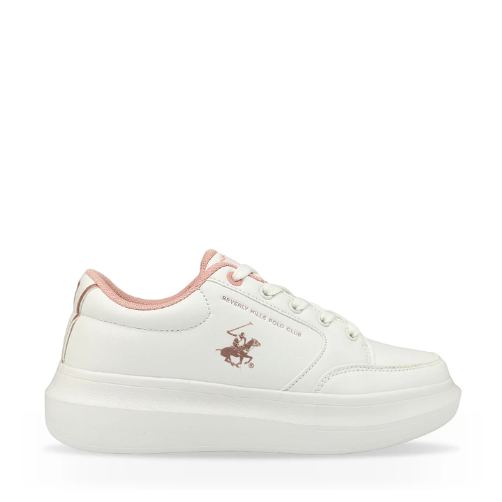 Tenis Beverly Hills Polo Club Drecy Mujer-Blanco/Rosa 1