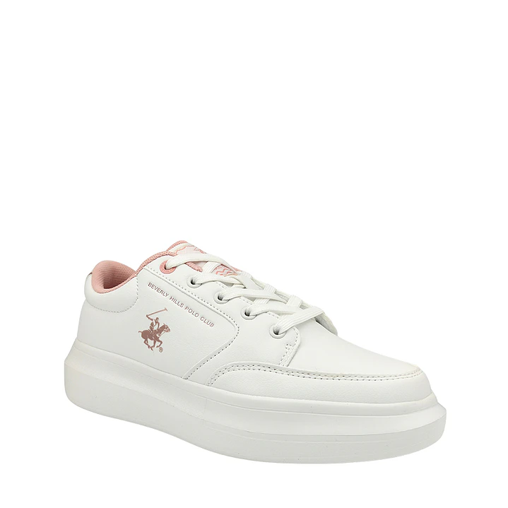 Tenis Beverly Hills Polo Club Drecy Mujer-Blanco/Rosa 4