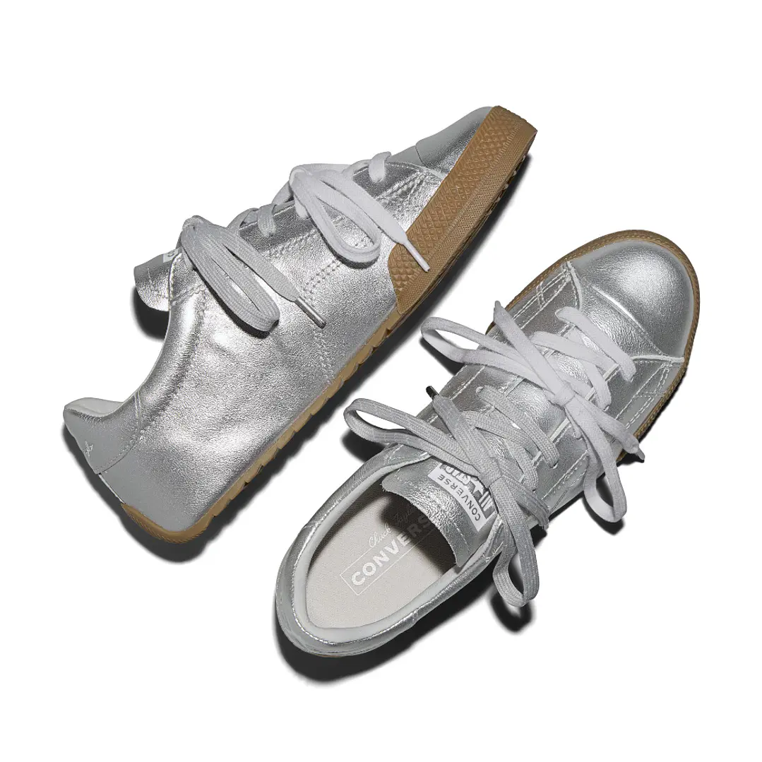 Tenis Converse Chuck Taylor Lo Mujer-Plateado 5