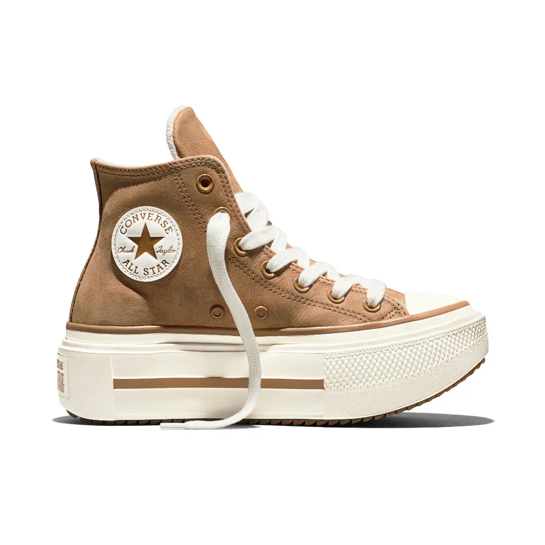 Tenis Botas Converse Chuck Taylor Lift Dou Mujer-Café 1