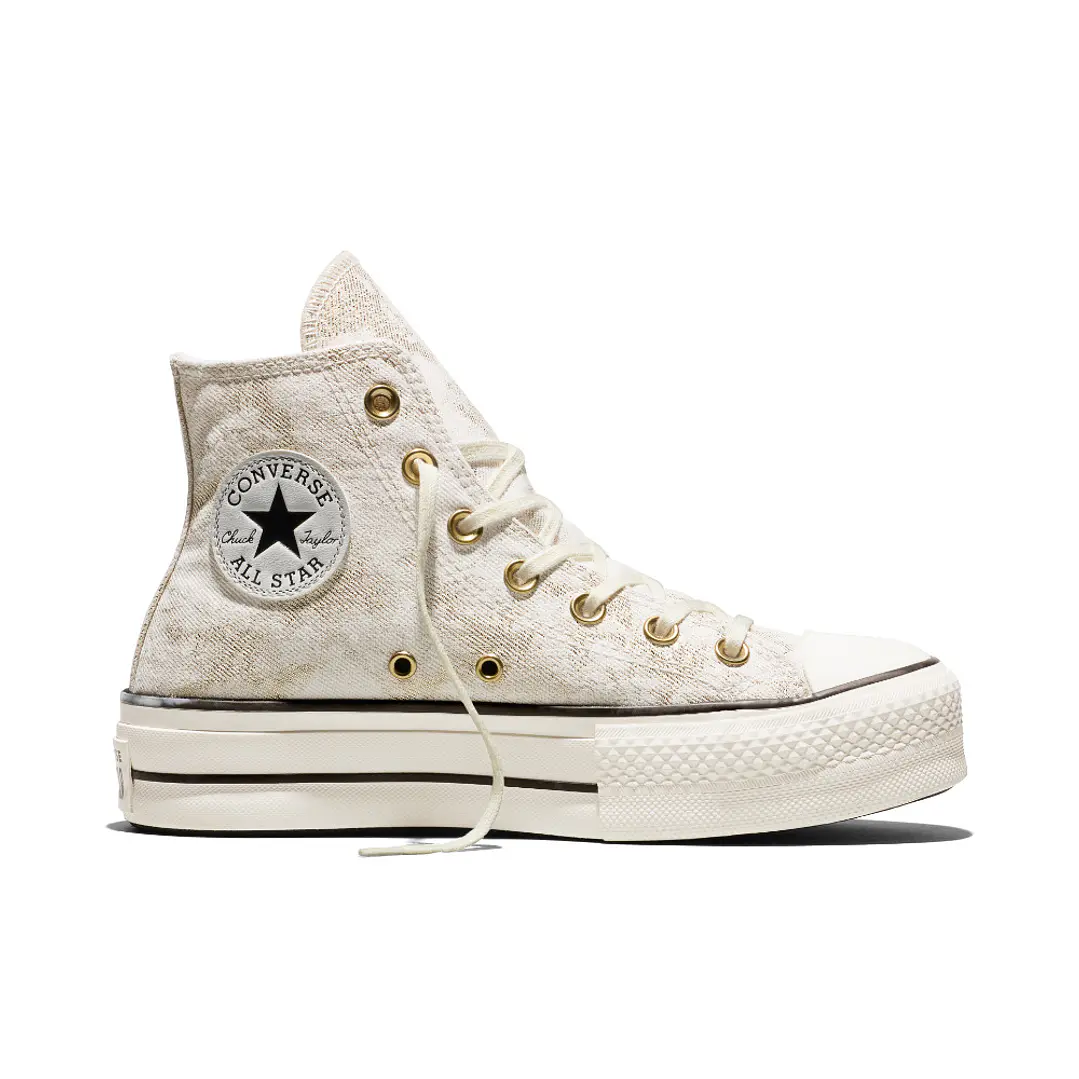 Tenis Botas Converse Chuck Taylor Lift Mujer-Beige/Negro 1