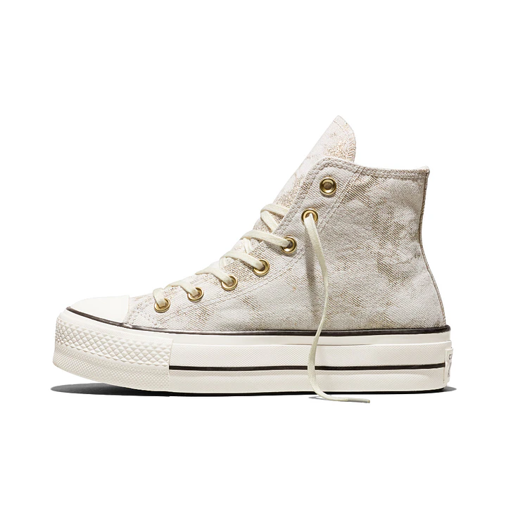 Tenis Botas Converse Chuck Taylor Lift Mujer-Beige/Negro 3