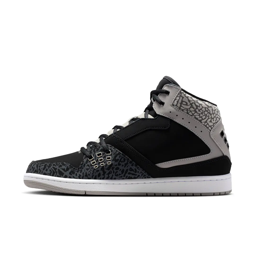 Tenis Nike Air Jordan 1 Flight Hombre-Negro/Gris 3