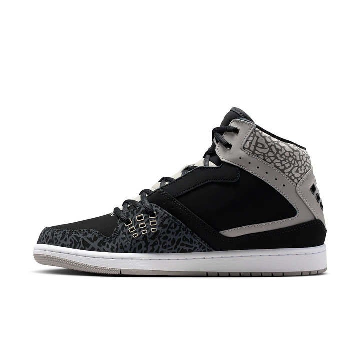 Tenis Nike Air Jordan 1 Flight Hombre-Negro/Gris 3