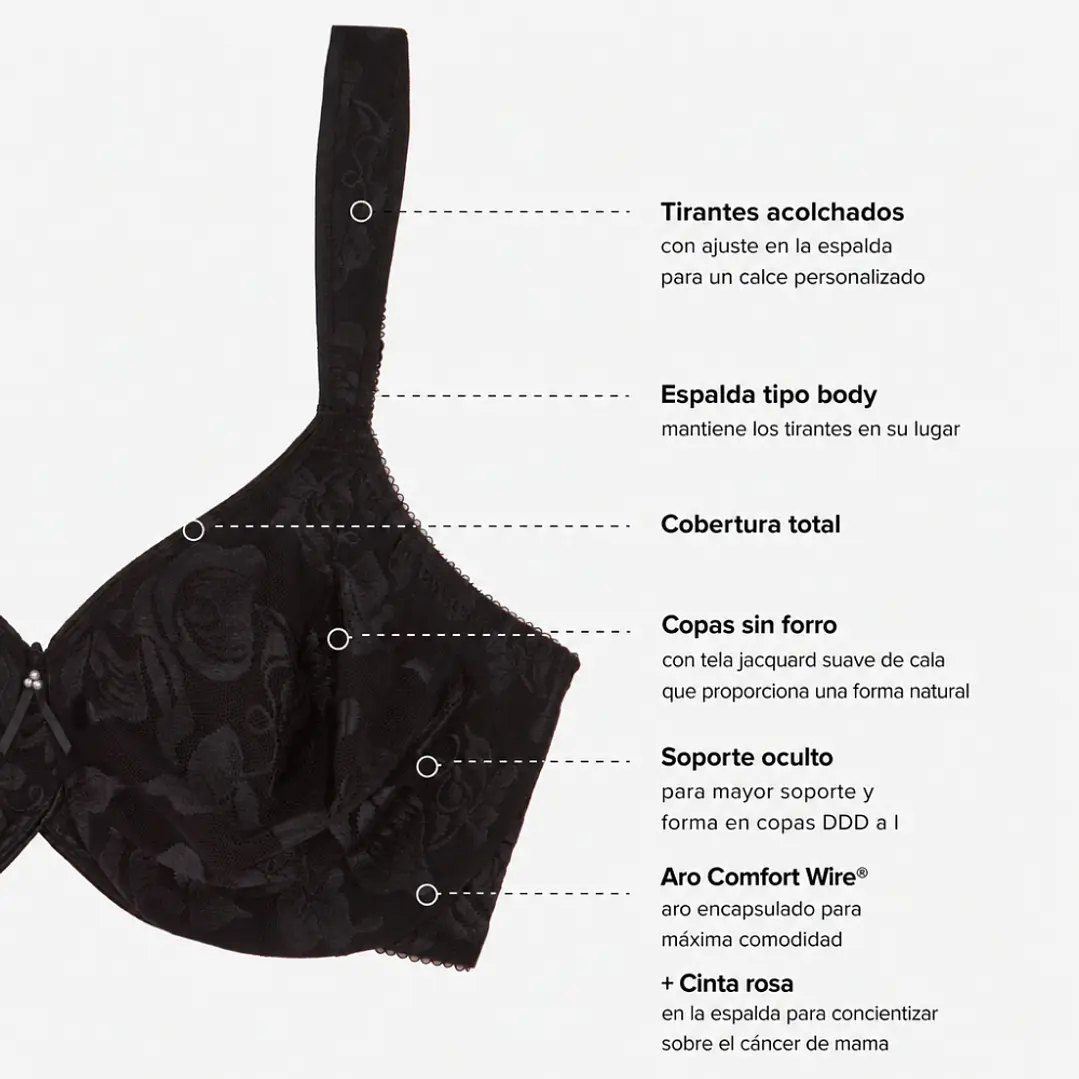 Brasier Wacoal Awareness-Negro 5