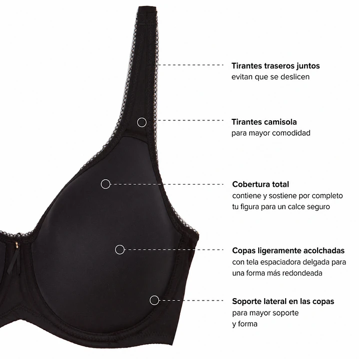 Brasier Wacoal Spacer Basic Beauty-Negro 5