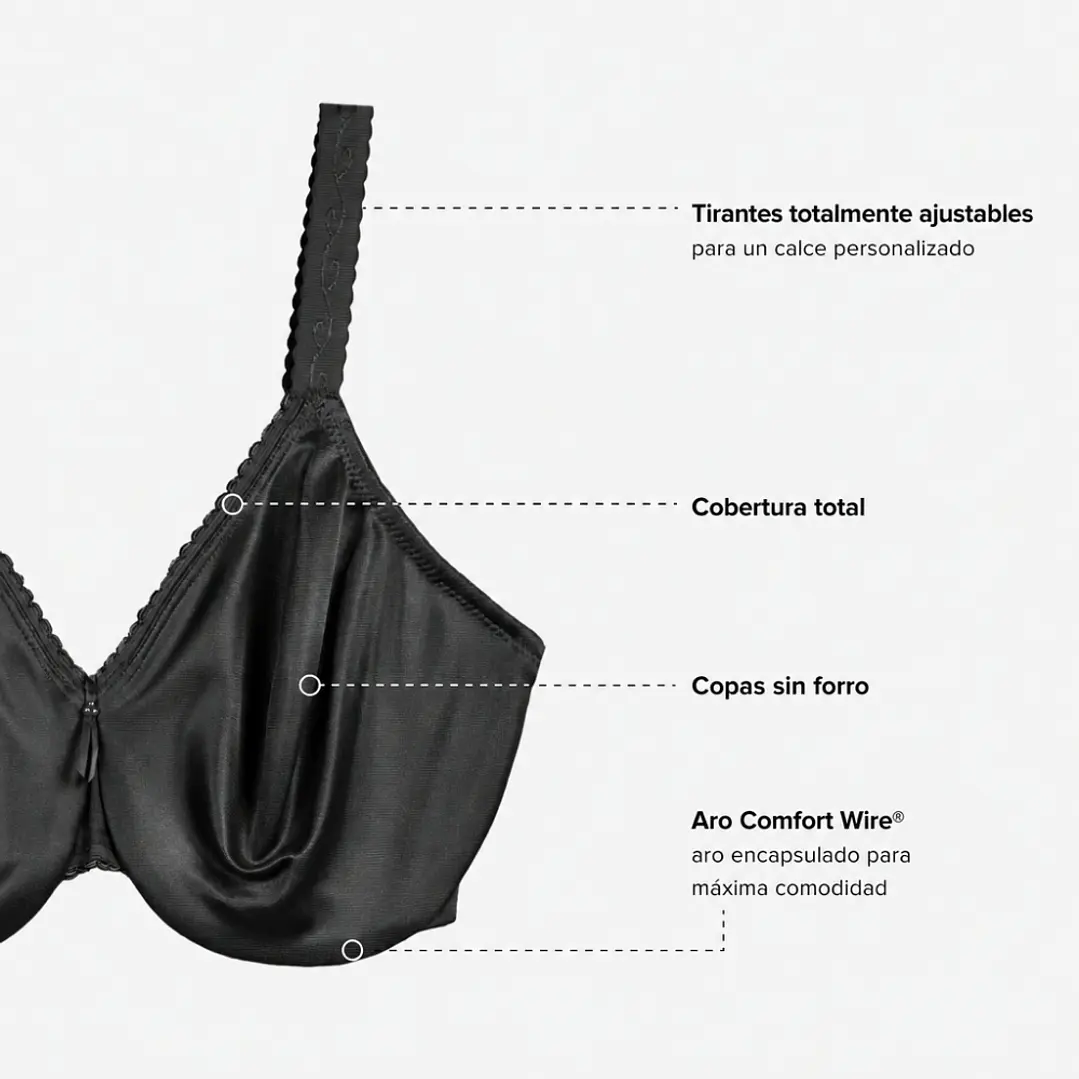 Brasier Wacoal Minimizador Simple Shaping-Negro 5