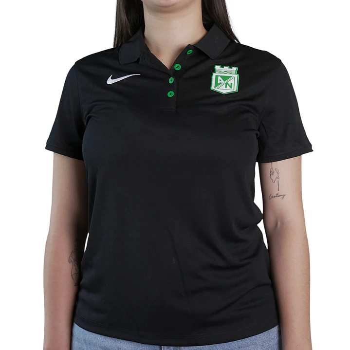 Camiseta Polo Nike Atletico Nacional 26 Mujer-Negro 1