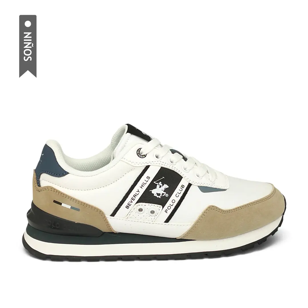 Tenis Beverly Hills Polo Club Runner Niño-Blanco 1