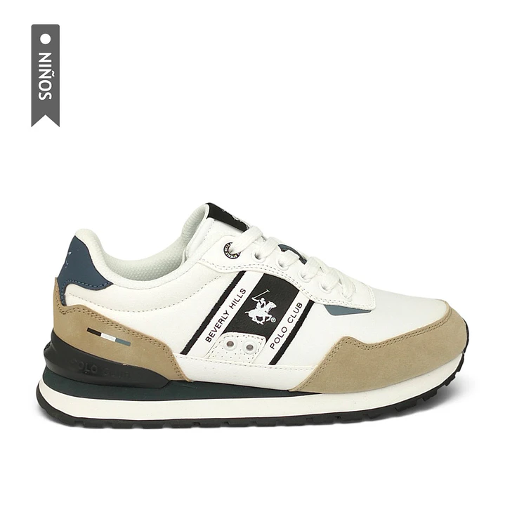 Tenis Beverly Hills Polo Club Runner Niño-Blanco 1