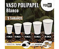 PACK OFERTA X MAYOR!!!   Vaso Café Polipapel Blanco con Tapa + Manga