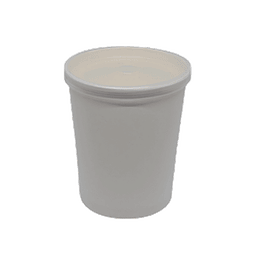 Pote Polipapel Blanco + Tapa Transparente PP