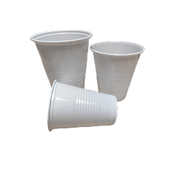 Vaso Plástico Blanco Bebidas Frías PP 100 unidades