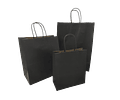 PACK X MAYOR!!! Bolsa Kraft Negra con Manilla 300 unidades