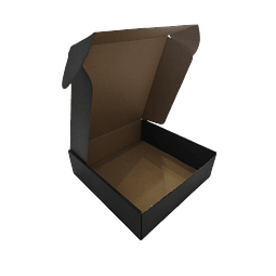Caja Cartón Multiuso Autoarmable Cuadrada Negra 50 unidades
