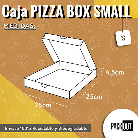 Caja Pizza Envase Sustentable ECO PACKOUT 50 unidades