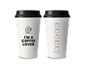 Vaso Café Diseño Coffee Lover + Tapa 100 unidades