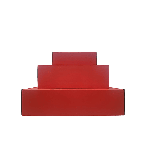PACK OFERTA x MAYOR!!! Caja Cartón Multiuso Autoarmable Roja 