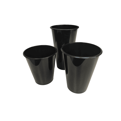 Vaso Reutilizable Negro 100 Unidades