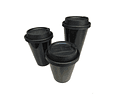 PACK x MAYOR!!! Vaso Reutilizable Negro 300 Unidades