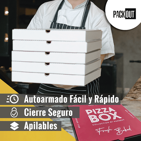 OFERTA CYBER !!! Caja PIZZA BOX White Edition 1000 unidades