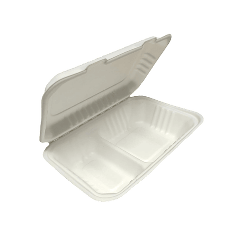 OFERTA CYBER!!! Envase Multiuso Bagazo Compostable 2 Divisiones 900cc - 1.000 unidades