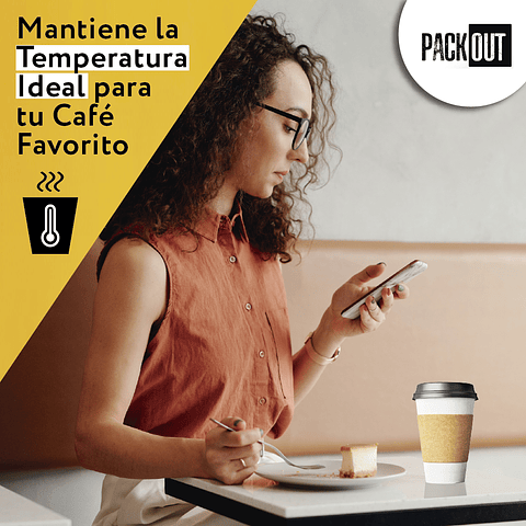 OFERTA CYBER!!! Vaso Café Polipapel Negro 500 Unidades