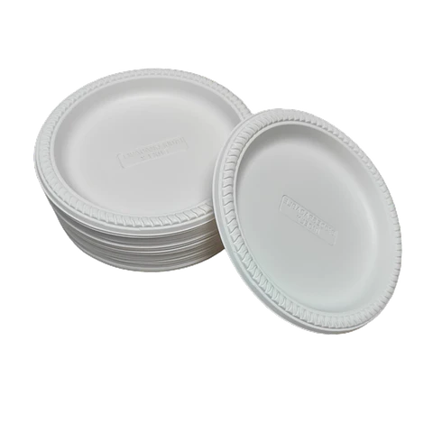 PACK x MAYOR!!! Plato Torta o Servilleta Redondo 100% Compostable / Almidón Maiz 500 unidades 