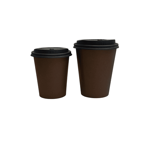 Vaso Polipapel Café Chocolate+ Tapa 100 unidades