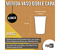 Vaso Café Negro Doble Capa 100 Unidades