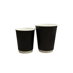 Vaso Café Negro Doble Capa 100 Unidades