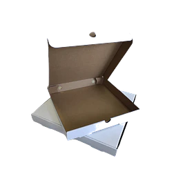 Caja Pizza Cartón Micro Corrugado Blanca