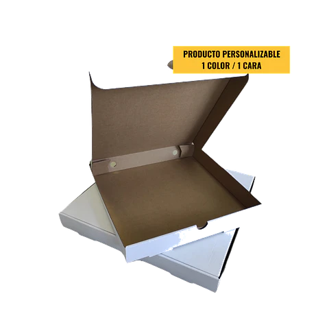Caja Pizza Cartón Micro Corrugado Blanca - Personalizable